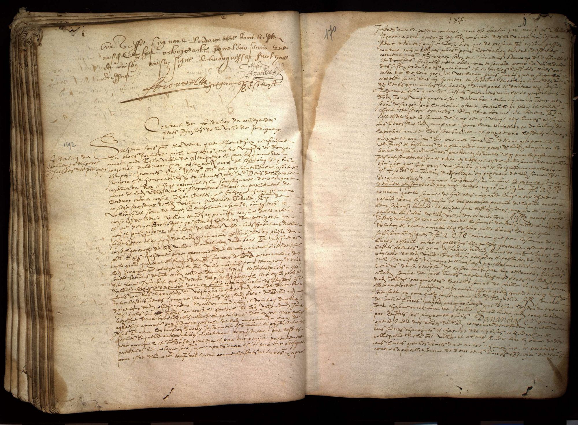 Création du collège des Jésuites (1592).