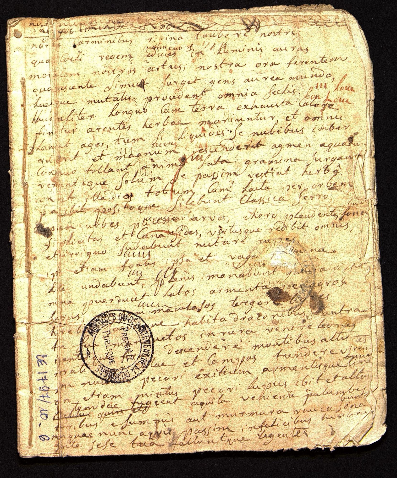 Cahier de version latine imprimé avec interligne pour la traduction sur le De oratione pro M. Marcello de Cicéron, Périgueux, Dalvy, s.d.