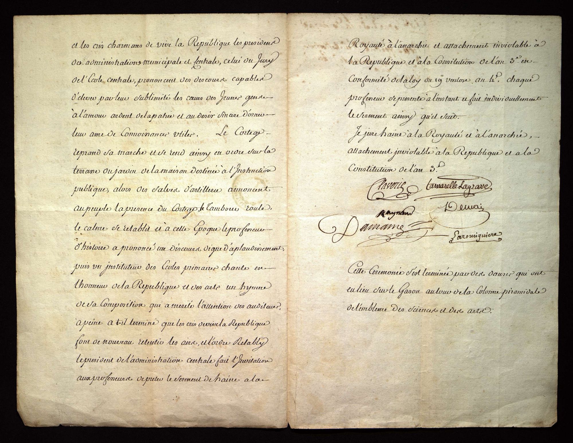 Procès-verbal d'installation (10 germinal an V).