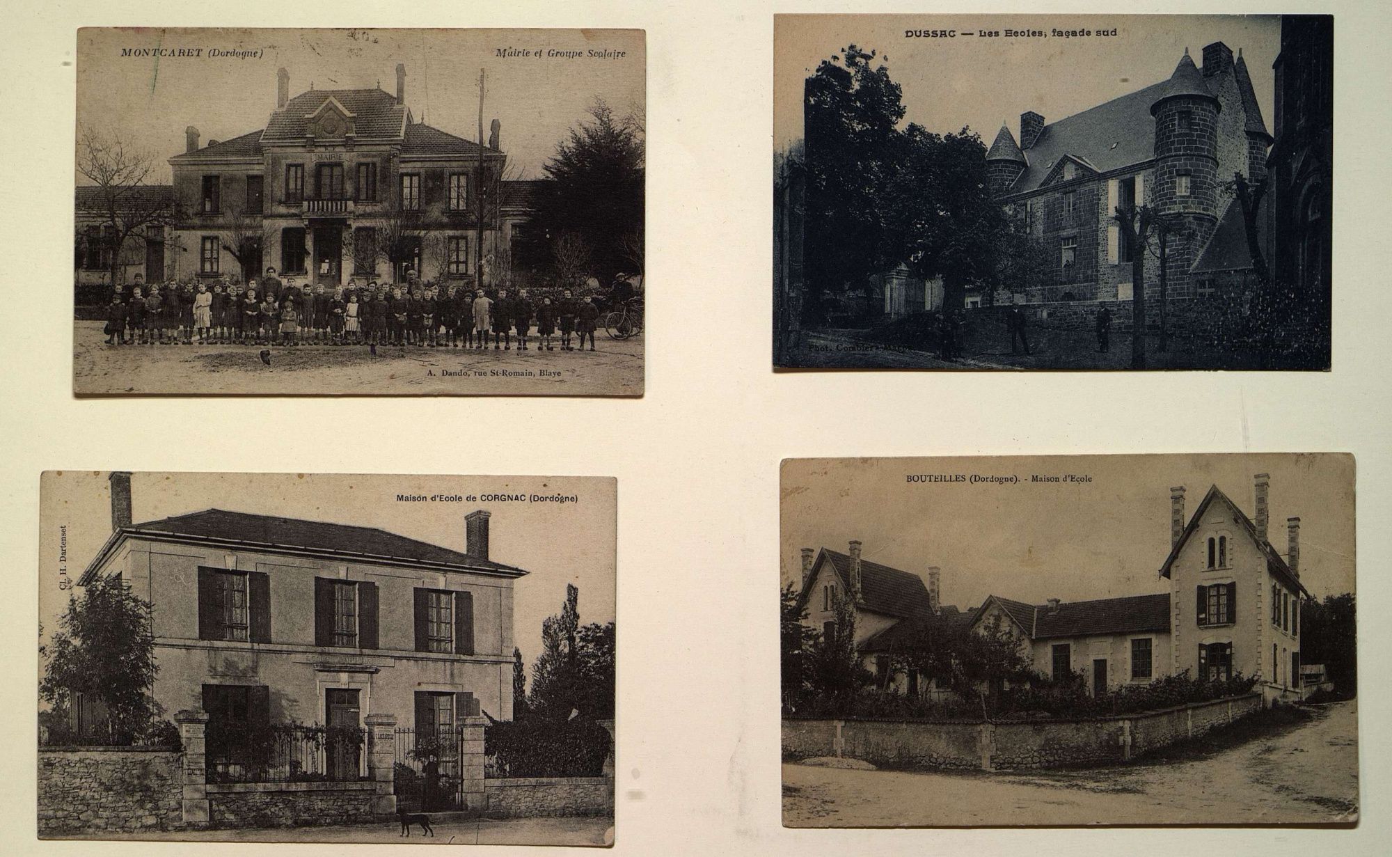 Cartes postales : écoles en pêle-mêle.