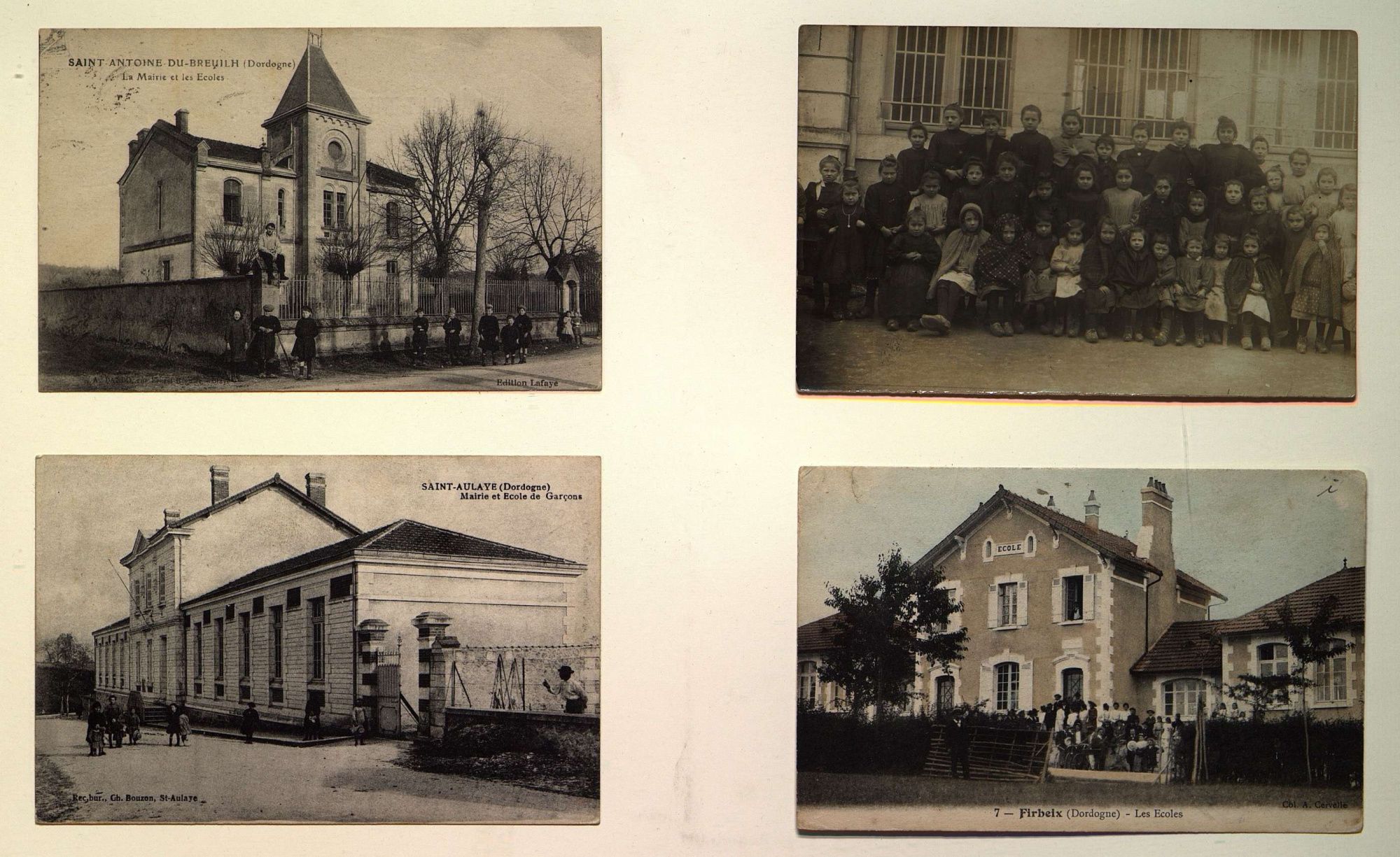 Cartes postales : écoles en pêle-mêle.