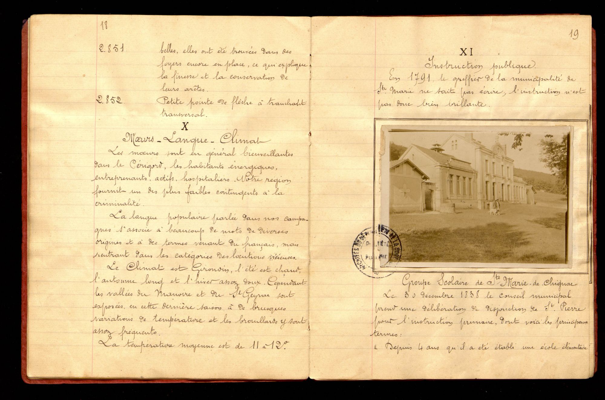 Monographie générale illustrée de la commune de Sainte-Marie-de-Chignac, par Jean Guiraud (1911).