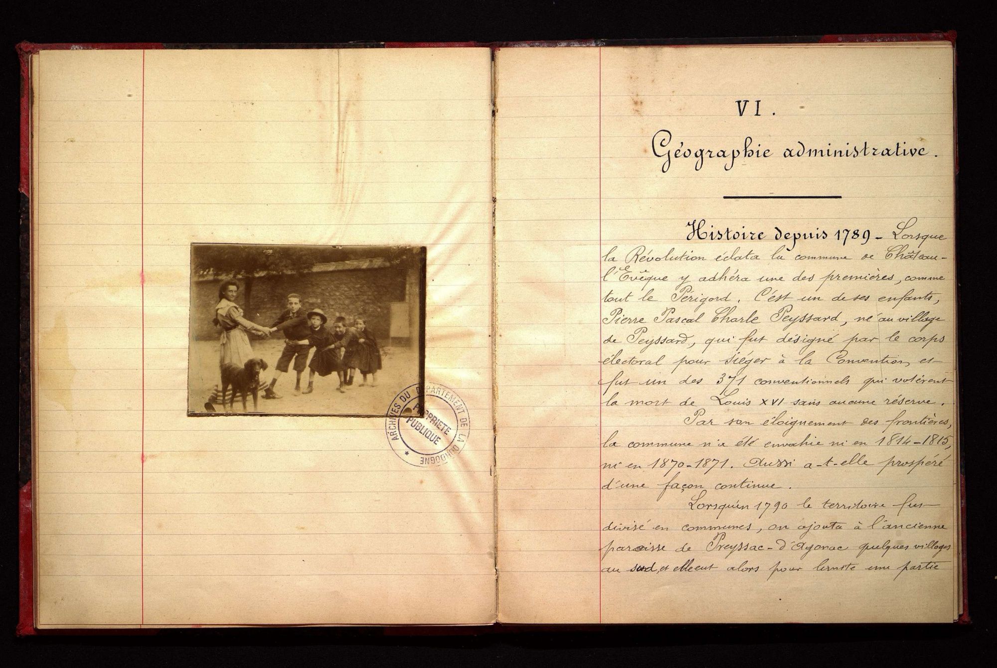 Monographie de la commune de Château-l'Evêque par S. Moranny, directeur de l'école de Nontron (1901).