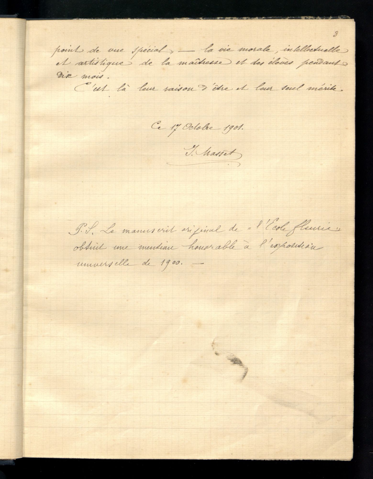 L'école fleurie, par Ida Masset (1901).