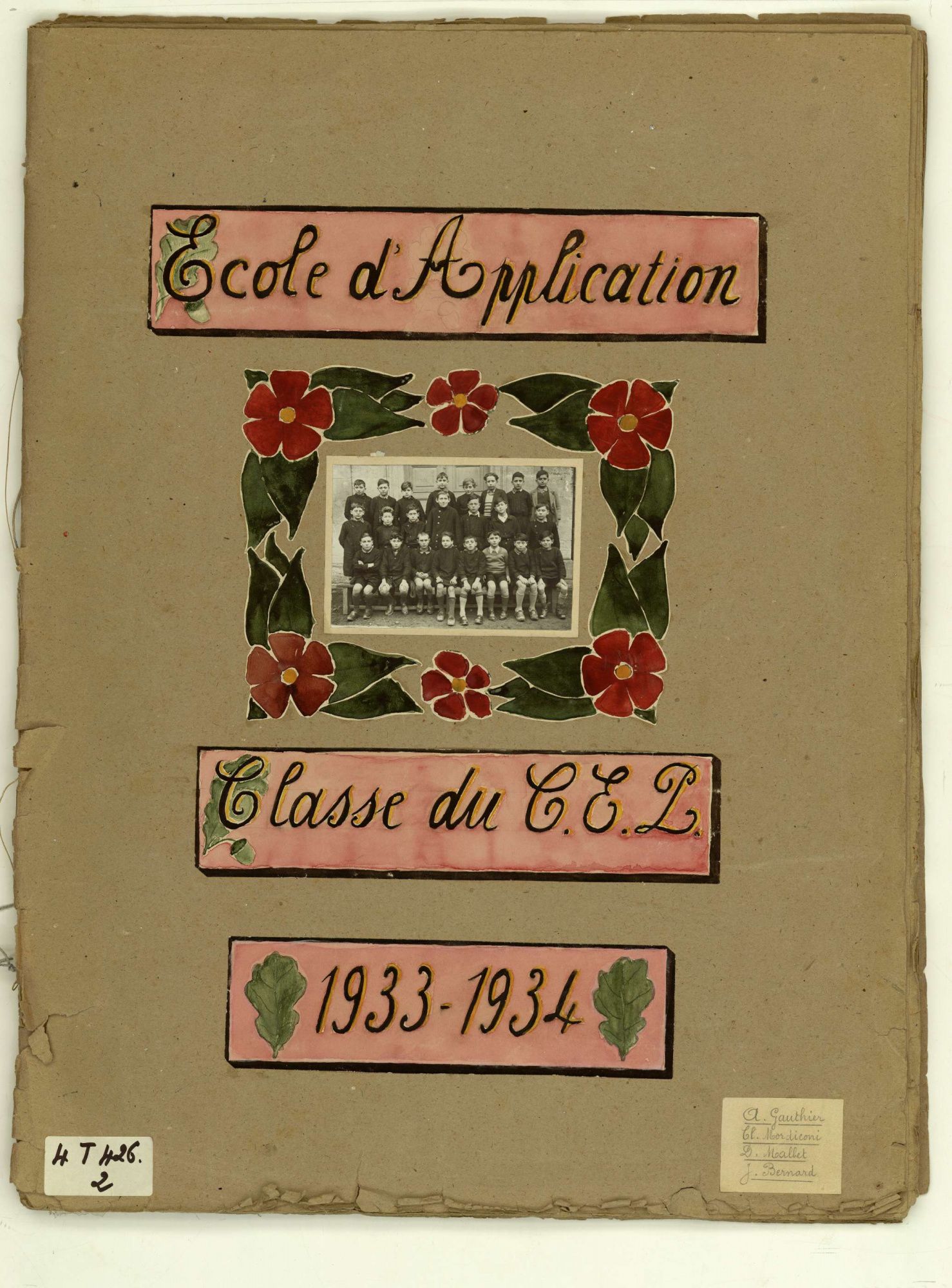 Albums de dessins de l'école d'application Lakanal (1933-1934).