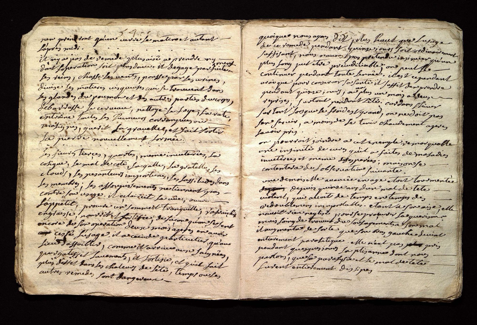 Tisane rafraichissante de Mr de Sainte-Catherine (XVIIIe s.), dans le livre de raison de la famille de Labonne (1726-1819).