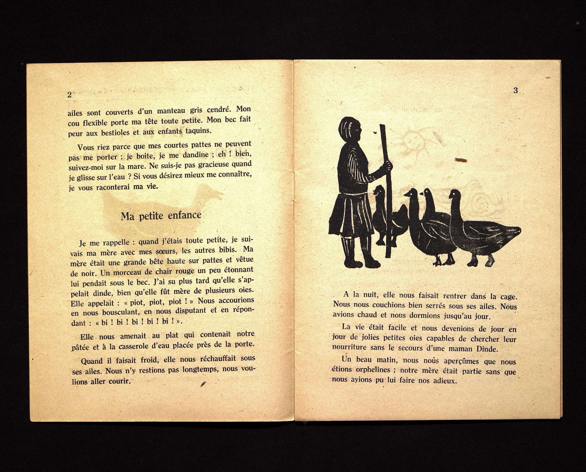 Enfantines, "Bibi, l'oie périgourdine", école de filles de Marsaneix (Dordogne), mars 1931.