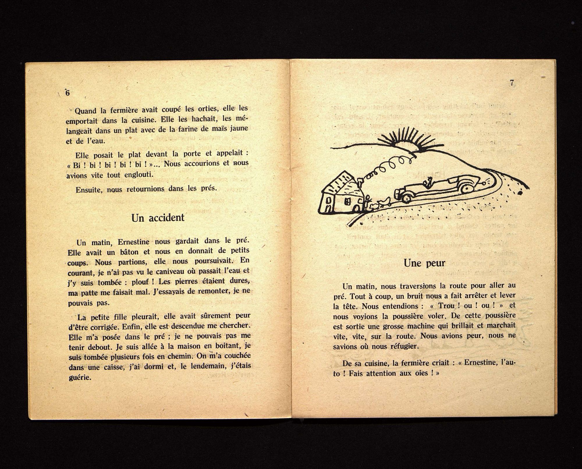 Enfantines, "Bibi, l'oie périgourdine", école de filles de Marsaneix (Dordogne), mars 1931.