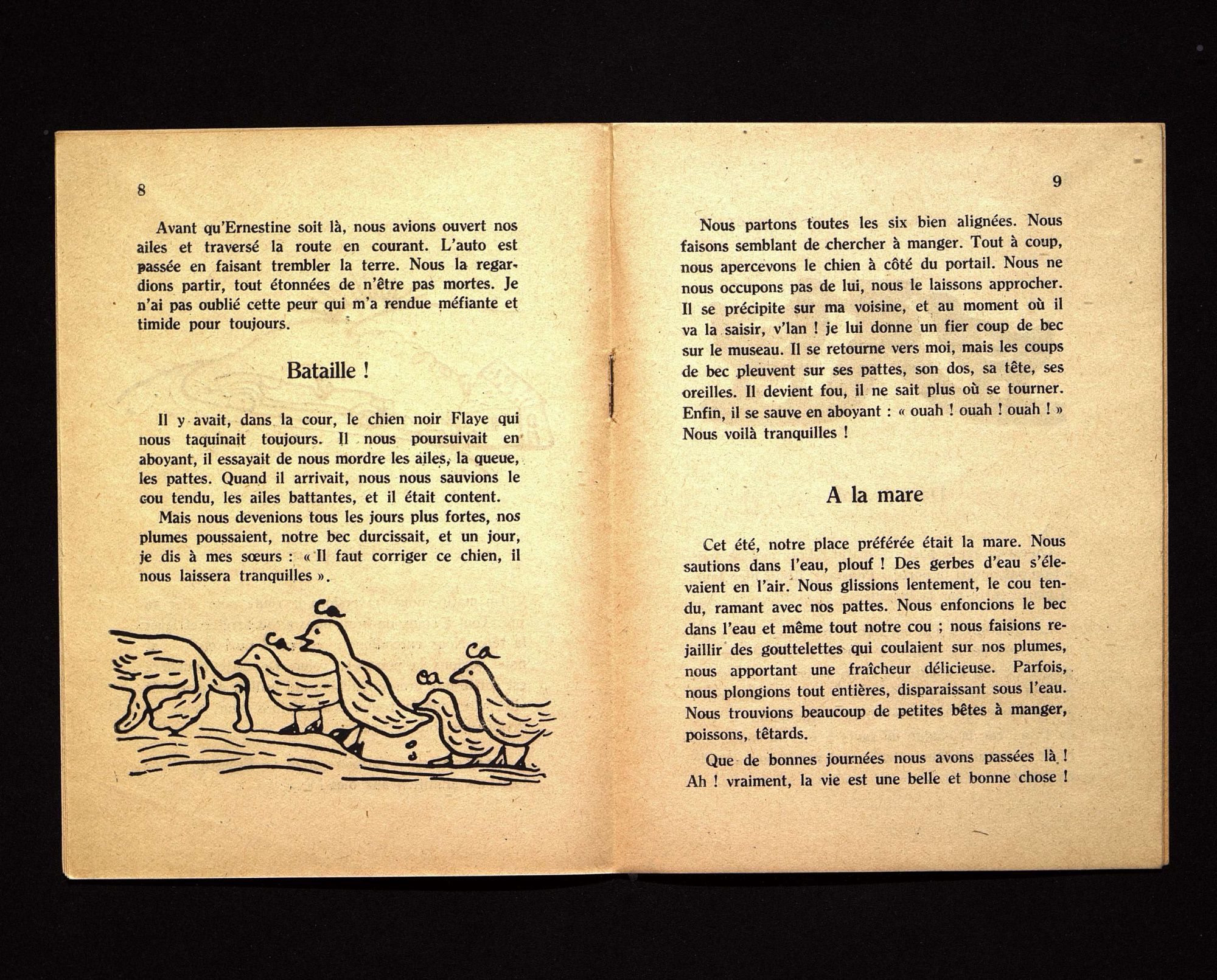 Enfantines, "Bibi, l'oie périgourdine", école de filles de Marsaneix (Dordogne), mars 1931.