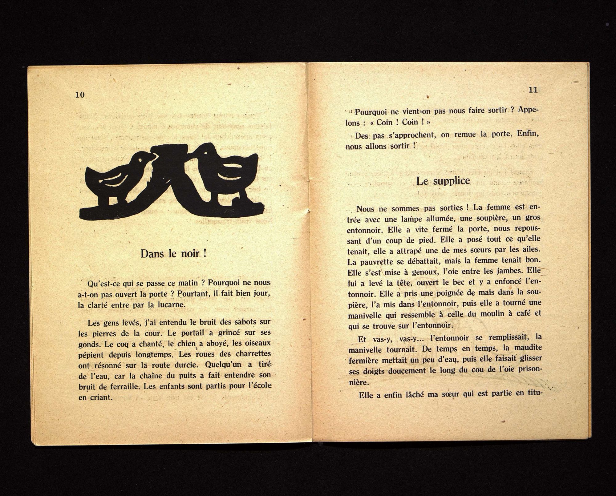 Enfantines, "Bibi, l'oie périgourdine", école de filles de Marsaneix (Dordogne), mars 1931.
