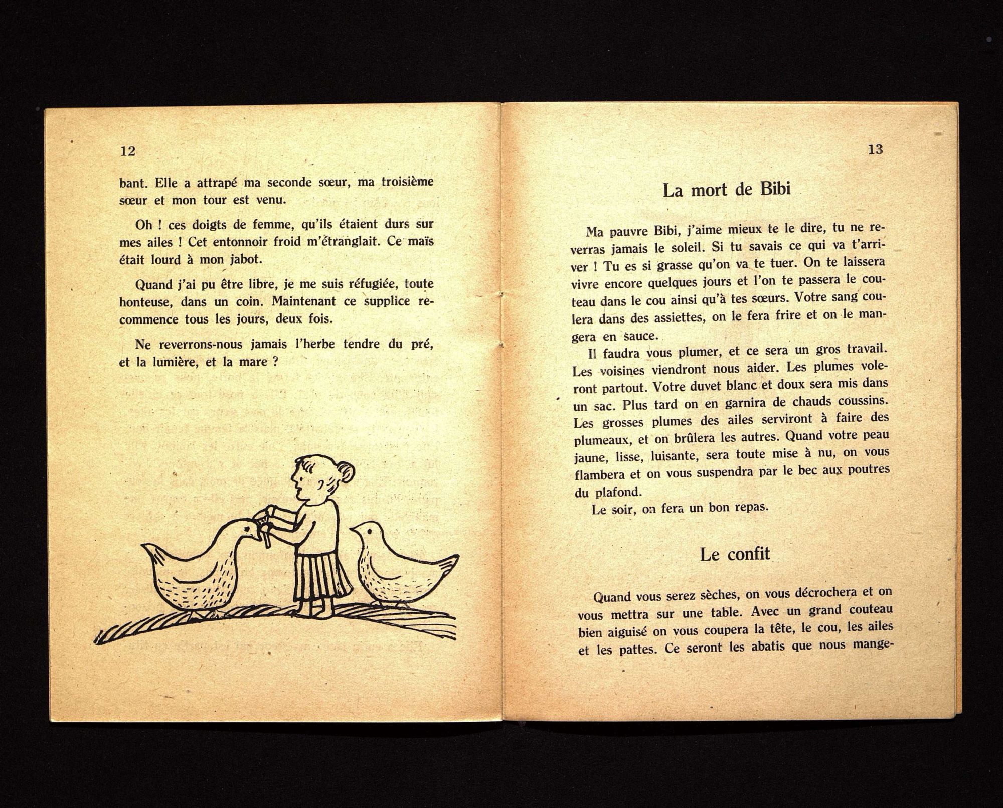 Enfantines, "Bibi, l'oie périgourdine", école de filles de Marsaneix (Dordogne), mars 1931.