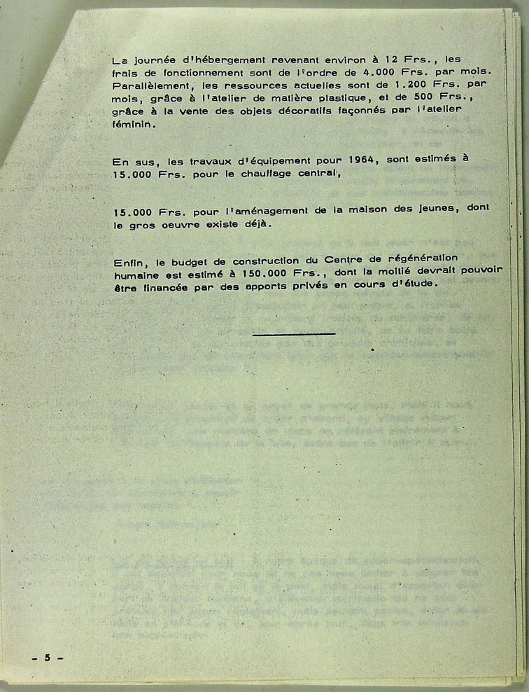 Document de présentation de l'association et du village Albert Schweitzer.