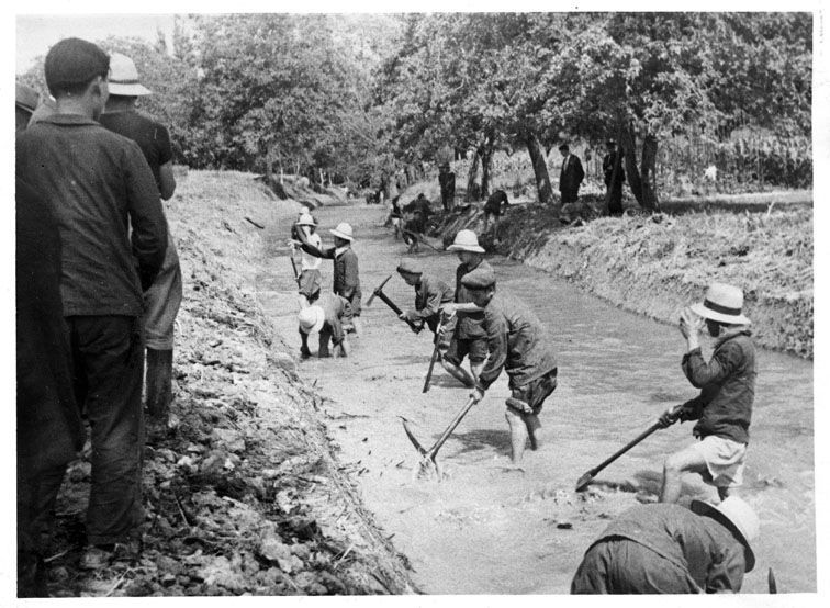 Reportage photographique de la visite du chantier des Beunes par le préfet Labarthe
