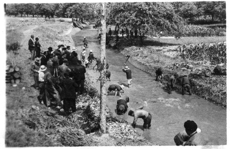 Reportage photographique de la visite du chantier des Beunes par le préfet Labarthe