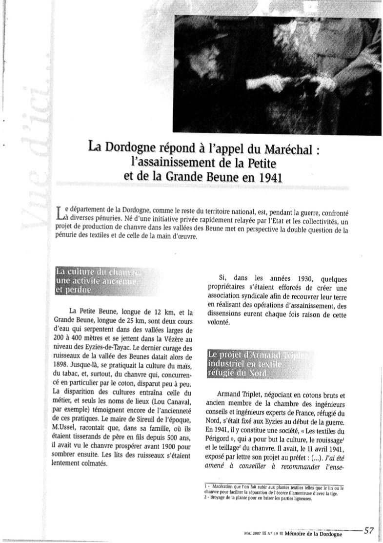 Exemplaire de la revue n° 19 de Mémoire de la Dordogne, mai 2007