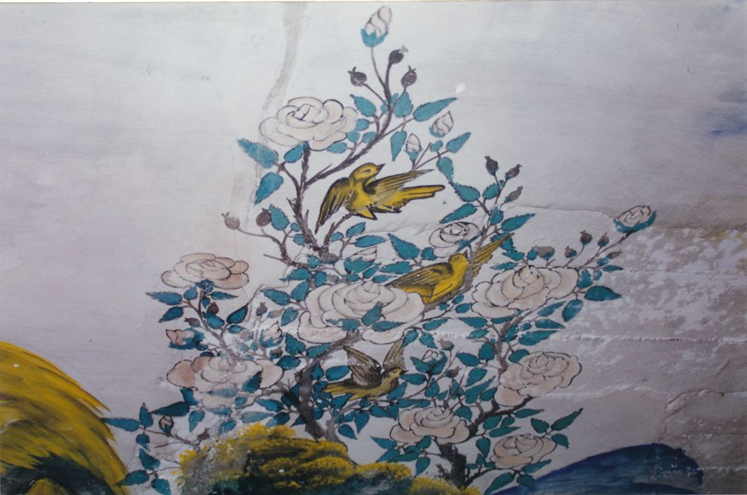 Peintures murales réalisées par des travailleurs indochinois dans certains bâtiments de la poudrerie de Bergerac