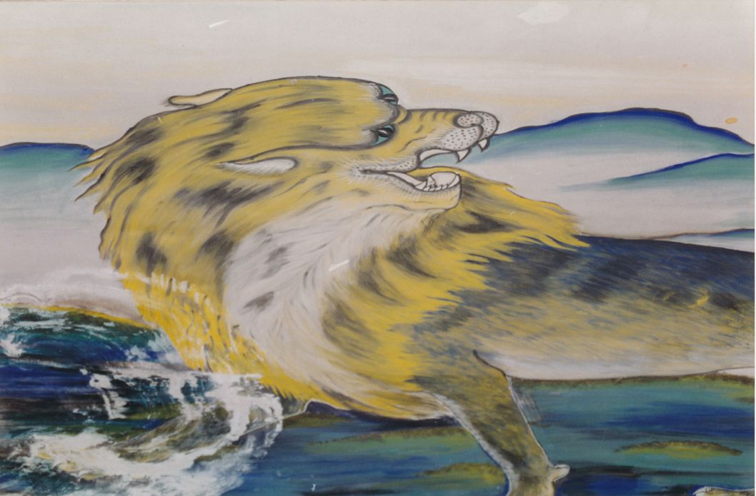 Peintures murales réalisées par des travailleurs indochinois dans certains bâtiments de la poudrerie de Bergerac