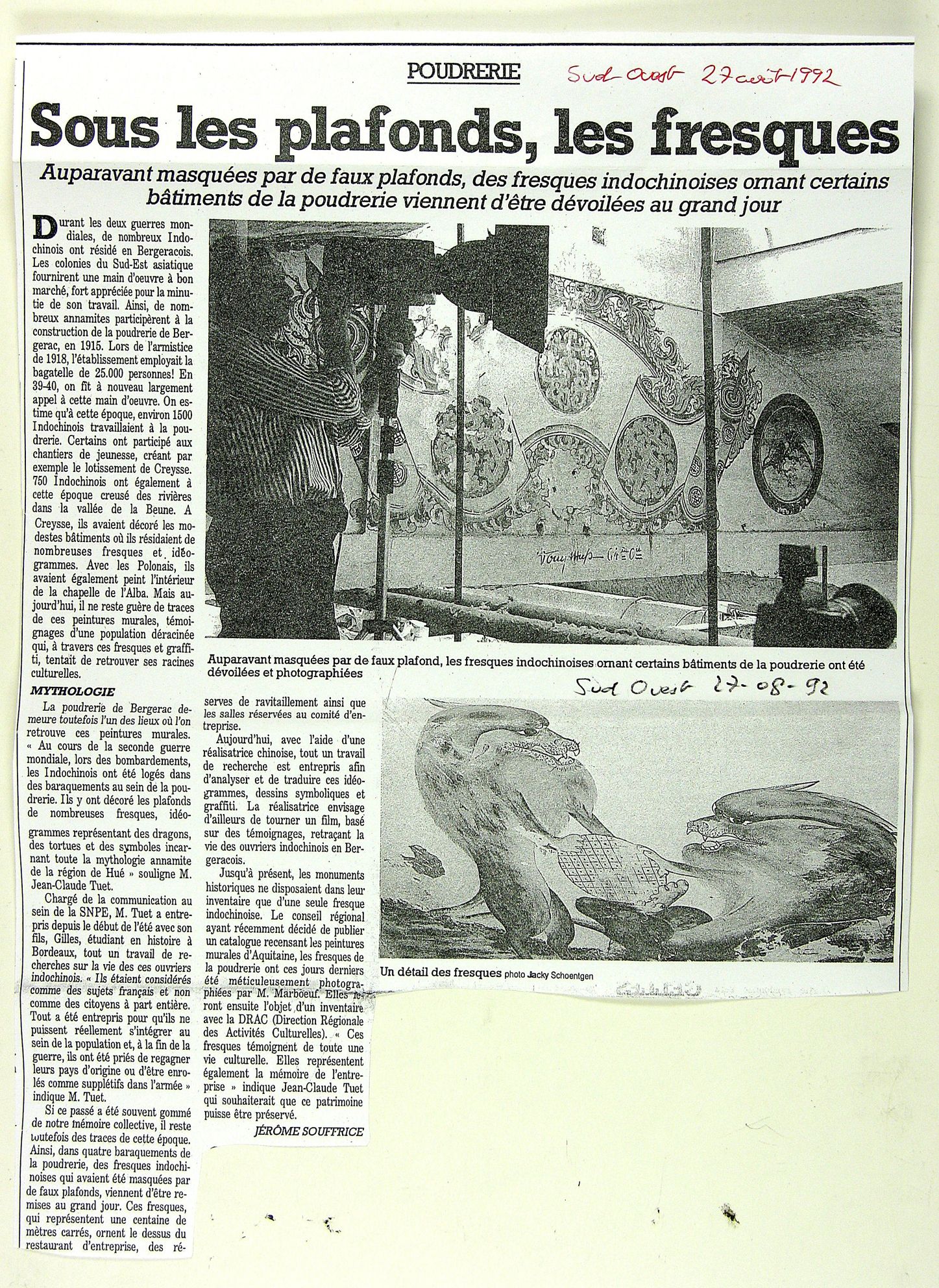 Article de Jérôme Souffrice, " Sous les plafonds, les fresques "