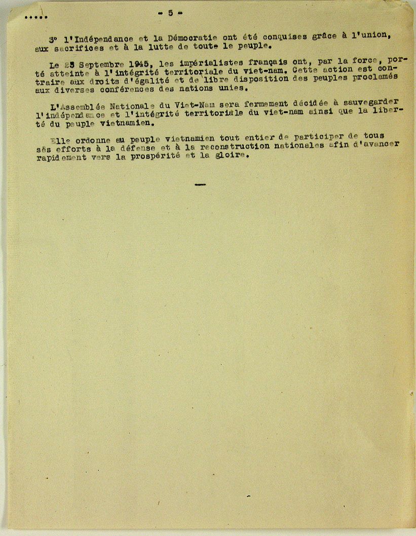 Déclaration d'indépendance de la République du Vietnam